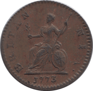 1773 FARTHING ( EF ) - Farthing - Cambridgeshire Coins