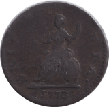 1773 FARTHING ( FINE ) - FARTHING - Cambridgeshire Coins