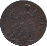 1773 HALFPENNY ( EF ) - Halfpenny - Cambridgeshire Coins