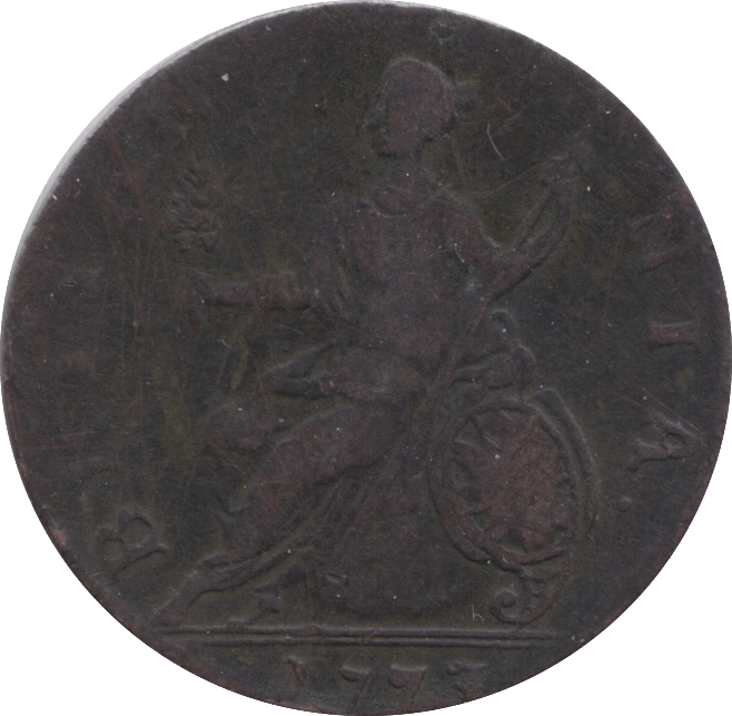 1773 HALFPENNY ( FINE ) - Halfpenny - Cambridgeshire Coins