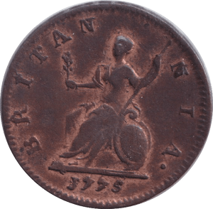 1775 FARTHING ( GVF ) - FARTHING - Cambridgeshire Coins