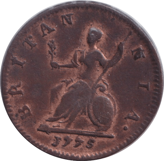 1775 FARTHING ( GVF ) - FARTHING - Cambridgeshire Coins