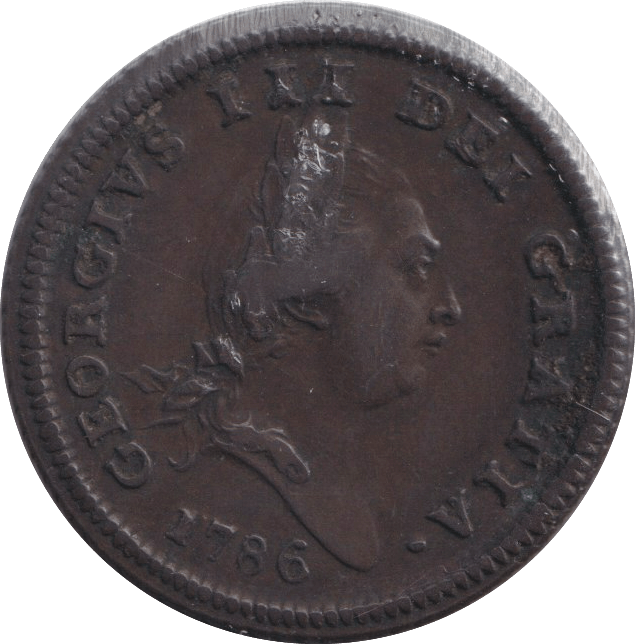 1786 HALF PENNY ISLE OF MAN - WORLD COINS - Cambridgeshire Coins