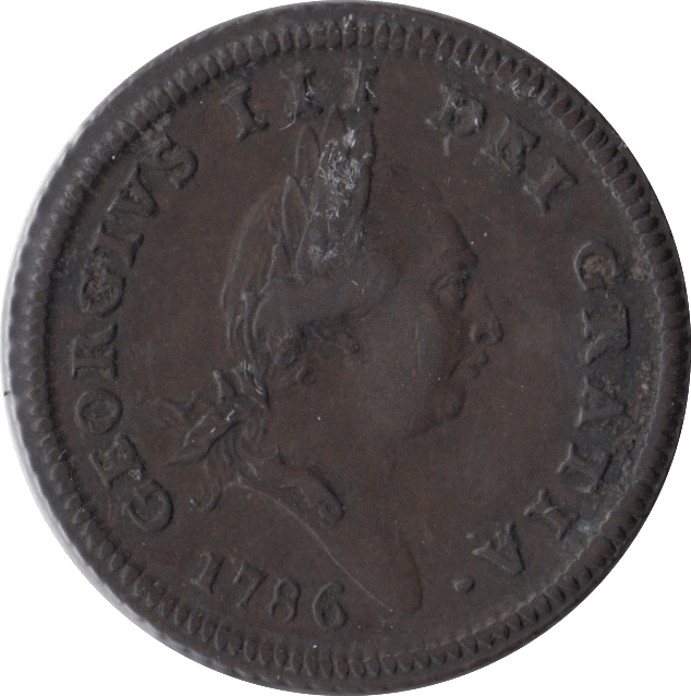 1786 HALFPENNY ISLE OF MAN - WORLD COINS - Cambridgeshire Coins