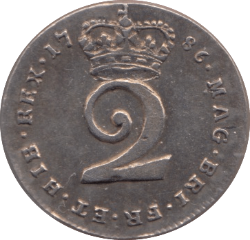 1786 MAUNDY TWOPENCE ( AUNC ) - MAUNDY TWOPENCE - Cambridgeshire Coins