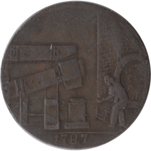 1787 HALFPENNY TOKEN WILKINSON IRONWORKS SHROPSHIRE - HALFPENNY TOKENS - Cambridgeshire Coins