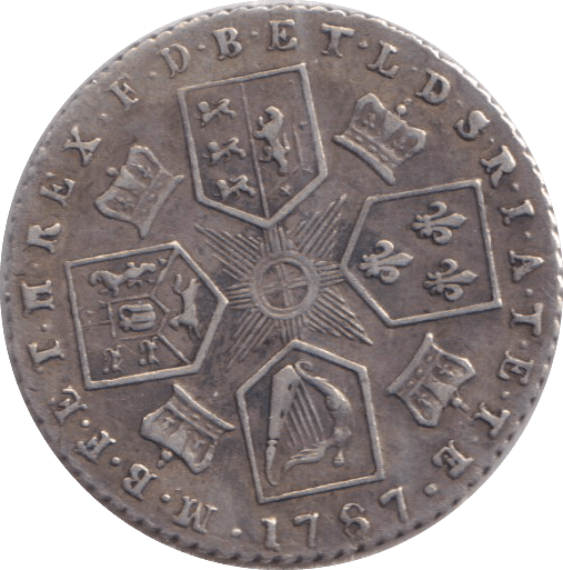 1787 SIXPENCE ( GVF ) 2 - SIXPENCE - Cambridgeshire Coins