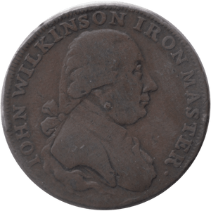 1788 HALFPENNY TOKEN WILKINSON IRONWORKS SHROPSHIRE - HALFPENNY TOKENS - Cambridgeshire Coins