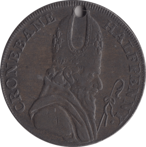 1789 IRELAND MINERS ARMS HALFPENNY TOKEN - HALFPENNY TOKENS - Cambridgeshire Coins