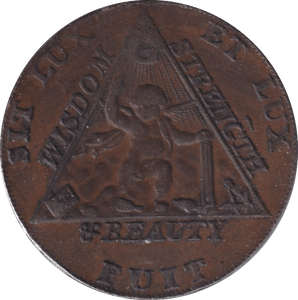 1790 HALFPENNY MAIDSTONE PRINCE OF WALES TOKEN - HALFPENNY TOKENS - Cambridgeshire Coins