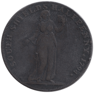 1790 HALFPENNY TOKEN LONDON & SOUTH SHIELDS - HALFPENNY TOKENS - Cambridgeshire Coins