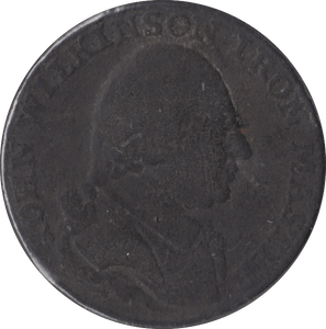 1790 JOHN WILKINSON TOKEN HALF PENNY - HALFPENNY TOKENS - Cambridgeshire Coins