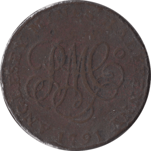 1791 HALFPENNY ANGLESEY MINES TOKEN - HALFPENNY TOKENS - Cambridgeshire Coins