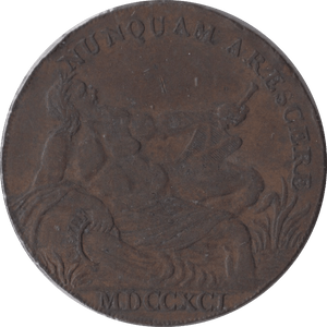 1791 HALFPENNY TOKEN GLASGOW - HALFPENNY TOKENS - Cambridgeshire Coins