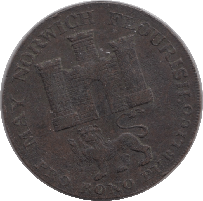 1792 HALF PENNY TOKEN NORWICH HALFPENNY TOKEN Cambridgeshire Coins ...