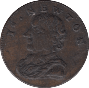 1793 FARTHING TOKEN ISACC NEWTON - FARTHING TOKEN - Cambridgeshire Coins