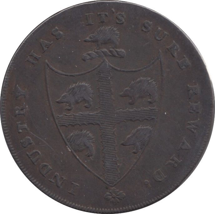 1793 HALF PENNY TOKEN BIRMINGHAM HALFPENNY TOKEN Cambridgeshire Coins ...