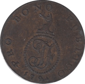 1794 HALF PENNY TOKEN HAVERHILL - HALFPENNY TOKEN - Cambridgeshire Coins