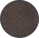 1794 HALF PENNY TOKEN HAVERHILL - HALFPENNY TOKEN - Cambridgeshire Coins