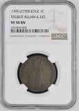 1795 ONE CENT TALBOT ALLUM AND LEE ( NGC ) VF 30 BN - NGC CERTIFIED COINS - Cambridgeshire Coins