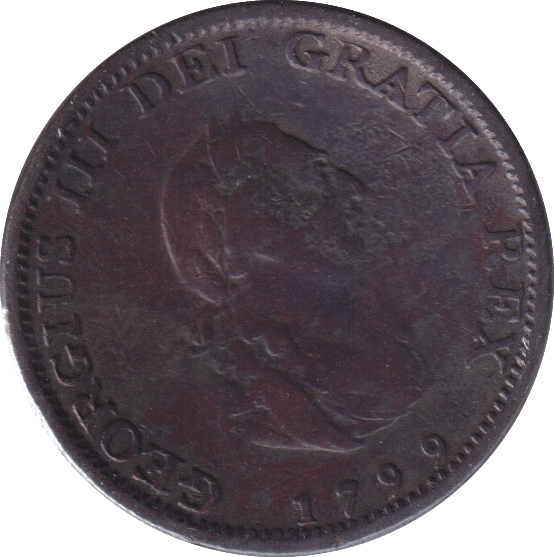 1799 FARTHING ( FINE ) - FARTHING - Cambridgeshire Coins