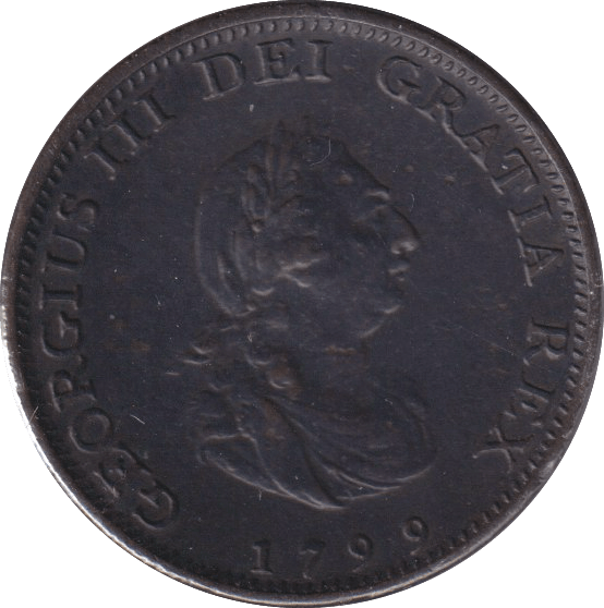 1799 FARTHING ( GVF ) - FARTHING - Cambridgeshire Coins