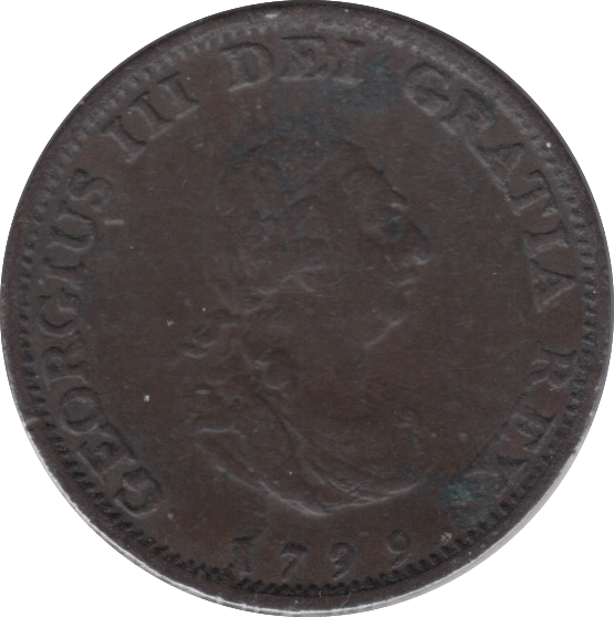 1799 FARTHING ( VF ) - Farthing - Cambridgeshire Coins