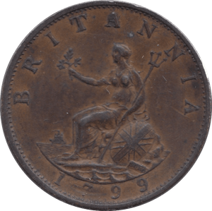 1799 HALFPENNY ( GVF ) - PENNY - Cambridgeshire Coins