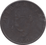 1805 HALFPENNY IRELAND - WORLD COINS - Cambridgeshire Coins