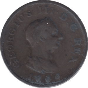 1806 FARTHING ( FINE ) - Farthing - Cambridgeshire Coins