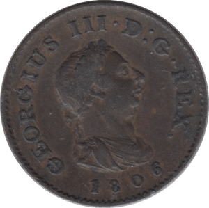 1806 FARTHING ( GVF ) - Farthing - Cambridgeshire Coins