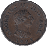 1806 FARTHING ( GVF ) - Farthing - Cambridgeshire Coins