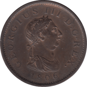 1806 PENNY BRITANNIA ( VF ) - PENNY - Cambridgeshire Coins