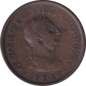 1806 PENNY ( FINE ) - Penny - Cambridgeshire Coins