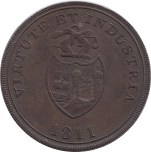 1811 BRISTOL COPPERWORKS PENNY TOKEN - PENNY TOKEN - Cambridgeshire Coins