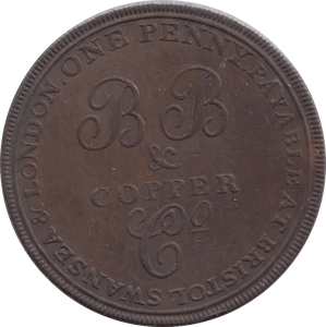 1811 BRISTOL COPPERWORKS PENNY TOKEN - PENNY TOKEN - Cambridgeshire Coins