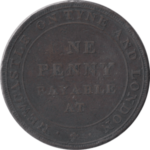 1811 PENNY TOKEN MAIN COLLIERY BEWICKE - PENNY TOKEN - Cambridgeshire Coins