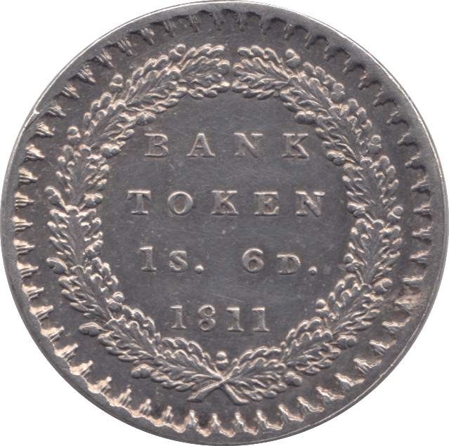 1811 SILVER SHILLING SIXPENCE BANK TOKEN ( AUNC ) - BANK TOKEN - Cambridgeshire Coins