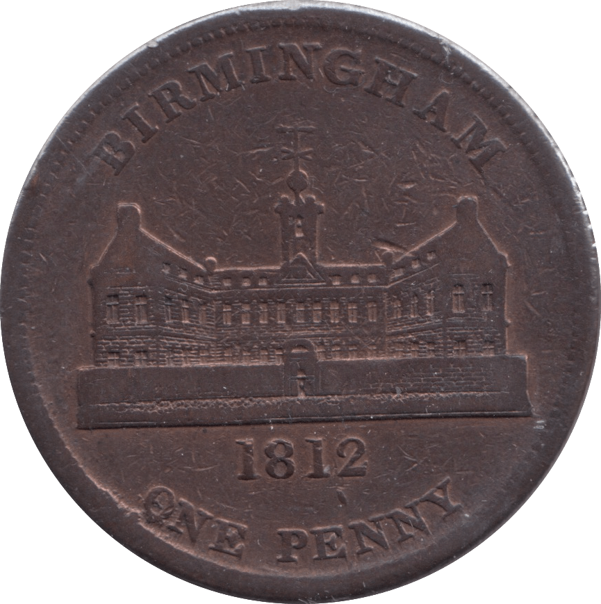 1812 BIRMINGHAM WORKHOUSE PENNY TOKEN - PENNY TOKEN - Cambridgeshire Coins