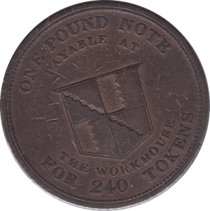 1812 BIRMINGHAM WORKHOUSE PENNY TOKEN - PENNY TOKEN - Cambridgeshire Coins