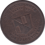 1812 BIRMINGHAM WORKHOUSE PENNY TOKEN - PENNY TOKEN - Cambridgeshire Coins