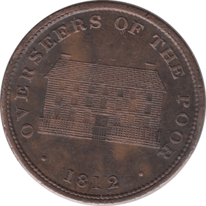 1812 OVERSEERS OF THE POOR PENNY TOKEN SHEFFIELD - PENNY TOKEN - Cambridgeshire Coins