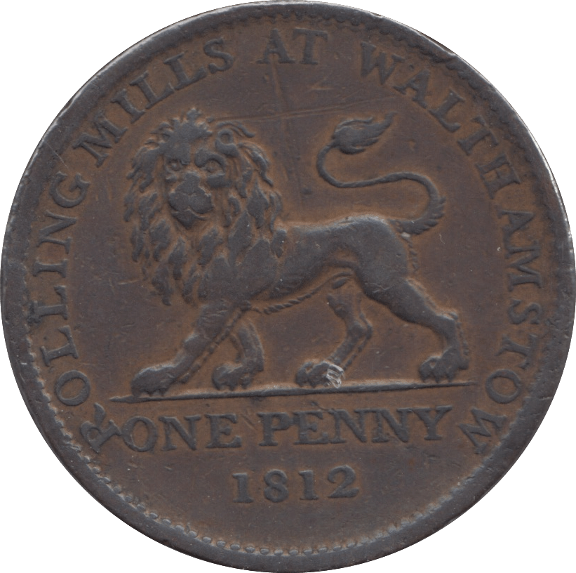 1812 PENNY TOKEN WALTHAMSTOW - PENNY TOKEN - Cambridgeshire Coins