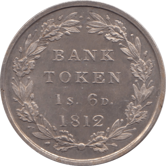 1812 SILVER SHILLING SIXPENCE BANK TOKEN ( PROOF ) - BANK TOKEN - Cambridgeshire Coins