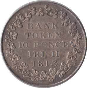 1813 IRELAND 10 PENCE BANK TOKEN - BANK TOKEN - Cambridgeshire Coins