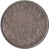 1813 IRELAND 10 PENCE BANK TOKEN - BANK TOKEN - Cambridgeshire Coins