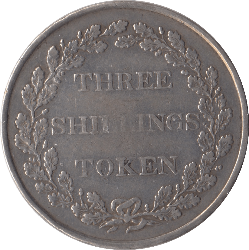 1813 SILVER THREE SHILLINGS BANK TOKEN JERSEY - BANK TOKEN - Cambridgeshire Coins