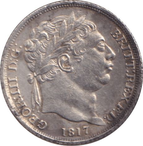 1817 SIXPENCE ( GVF ) - FLORIN - Cambridgeshire Coins