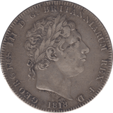 1818 CROWN ( VF ) - CROWN - Cambridgeshire Coins