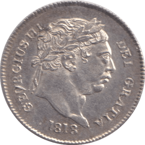 1818 MAUNDY THREEPENCE ( AUNC ) - MAUNDY THREEPENCE - Cambridgeshire Coins